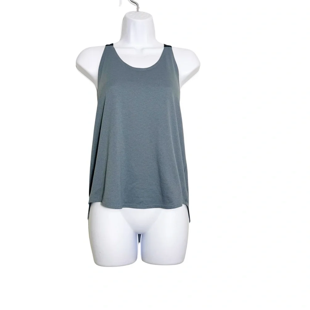 Nike Dri-FIT‎ “Just Do It” T-Back Tank Top Gray Women’s Size Small